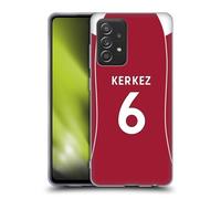 Head Case Designs Licenza Ufficiale Liverpool Football Club Milos Kerkez 2025/26 Giocatori Divisa Casa 1° Gruppo Custodia in Gel [Grado Militare] Compatibile con Galaxy A52 / A52s / 5G (2021)