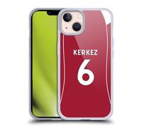 Head Case Designs Licenza Ufficiale Liverpool Football Club Milos Kerkez 2025/26 Players Home Kit 1st Group Custodia in Gel [Grado Militare] Compatibile con Apple iPhone 13 E Compatibile con MagSafe
