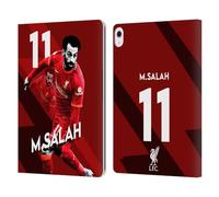Head Case Designs Licenza Ufficiale Liverpool Football Club Mohamed Salah 2021/22 Prima Squadra Custodia Portafoglio in Pelle Compatibile con Apple iPad Air 13 2024/2025