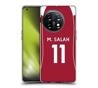 Head Case Designs Licenza Ufficiale Liverpool Football Club Mohamed Salah 2025/26 Giocatori Divisa Casa 1° Gruppo Custodia in Gel [Protezione di Grado Militare] Compatibile con OnePlus 11 5G