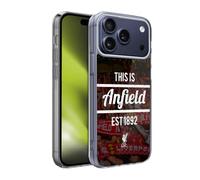 Head Case Designs Licenza Ufficiale Liverpool Football Club Nero 2 Das Ist Anfield Custodia in Gel [Protezione di Grado Militare] Compatibile con Apple iPhone 17 PRO Max