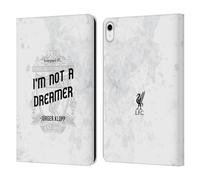Head Case Designs Licenza Ufficiale Liverpool Football Club Non Un Sognatore Bianco Frasi Klopp Custodia Portafoglio in Pelle Compatibile con Apple iPad 10.9 2022/2025