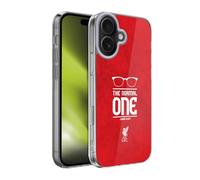 Head Case Designs Licenza Ufficiale Liverpool Football Club Occhiali Grunge Rosso Icone Klopp Custodia in Gel [Protezione di Grado Militare] Compatibile con Apple iPhone 17