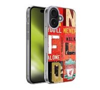 Head Case Designs Licenza Ufficiale Liverpool Football Club Placca Vintage Anfield Crest Non Camminerai Mai Solo Custodia in Gel [Protezione di Grado Militare] Compatibile con Apple iPhone 17