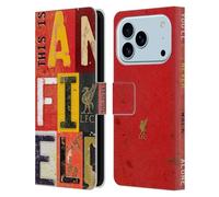 Head Case Designs Licenza Ufficiale Liverpool Football Club Placca Vintage Anfield Liver Bird YNWA Custodia Portafoglio in Pelle Compatibile con Apple iPhone 17 PRO