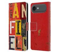 Head Case Designs Licenza Ufficiale Liverpool Football Club Placca Vintage Anfield Liver Bird YNWA Custodia Portafoglio in Pelle Compatibile con Apple iPhone 17 Air
