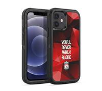 Head Case Designs Licenza Ufficiale Liverpool Football Club Rosso Geo Semplice Crest Non Camminerai Mai Solo Custodia Antiurto Ultra Blindata compatibile con Apple iPhone 12 / iPhone 12 Pro