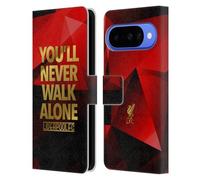 Head Case Designs Licenza Ufficiale Liverpool Football Club Rosso Geo Ynwa Semplice Liver Bird Ynwa Custodia Portafoglio in Pelle Compatibile con Google Pixel 10