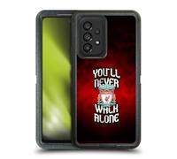 Head Case Designs Licenza Ufficiale Liverpool Football Club Rosso Pixel Crest Non Camminerai Mai Solo Custodia Antiurto Ultra Blindata Compatibile con Samsung Galaxy A53 5G (2022)
