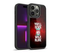 Head Case Designs Licenza Ufficiale Liverpool Football Club Rosso Pixel Semplice Crest Non Camminerai Mai Solo Cover in Gel Rinforzata [Grado Militare] Compatibile con Apple iPhone 14 PRO