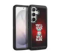 Head Case Designs Licenza Ufficiale Liverpool Football Club Rosso Pixel Semplice Crest Non Camminerai Mai Solo Custodia Antiurto Ultra Blindata compatibile con Samsung Galaxy S26