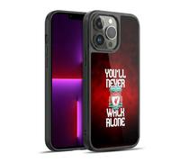 Head Case Designs Licenza Ufficiale Liverpool Football Club Rosso Pixel Semplice Crest Non Camminerai Mai Solo Cover in Gel Rinforzata [Grado Militare] Compatibile con Apple iPhone 13 PRO Max