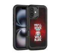 Head Case Designs Licenza Ufficiale Liverpool Football Club Rosso Pixel Semplice Crest Non Camminerai Mai Solo Custodia Antiurto Ultra Blindata compatibile con Apple iPhone 16