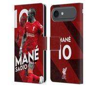 Head Case Designs Licenza Ufficiale Liverpool Football Club Sadio Mané 2021/22 Prima Squadra Custodia Portafoglio in Pelle Compatibile con Apple iPhone 17 Air