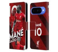Head Case Designs Licenza Ufficiale Liverpool Football Club Sadio Mané 2021/22 Prima Squadra Custodia Portafoglio in Pelle Compatibile con Google Pixel 10