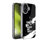 Head Case Designs Licenza Ufficiale Liverpool Football Club Sguardo Nero Illustrazioni Jurgen Klopp Custodia in Gel [Protezione di Grado Militare] Compatibile con Apple iPhone 17