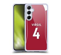 Head Case Designs Licenza Ufficiale Liverpool Football Club Virgil van Dijk 2025/26 Giocatori Divisa Casa 1° Gruppo Custodia in Gel [Protezione di Grado Militare] Compatibile con Samsung Galaxy A55 5G