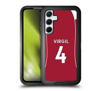 Head Case Designs Licenza Ufficiale Liverpool Football Club Virgil Van Dijk 2025/26 Giocatori Divisa Casa 1° Gruppo Custodia Antiurto Ultra Blindata Compatibile con Samsung Galaxy A55 5G