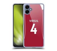 Head Case Designs Licenza Ufficiale Liverpool Football Club Virgil van Dijk 2025/26 Giocatori Divisa Casa 1° Gruppo Custodia in Gel [Protezione di Grado Militare] Compatibile con Samsung Galaxy A06 4G