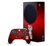 Head Case Designs Licenza Ufficiale Liverpool Football Club YNWA Arte Pacchetto Console Da Gioco Wrap E Pelle Per Controller Compatibile con Xbox Series S Console & Controller Bundle