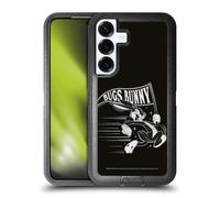 Head Case Designs Licenza Ufficiale Looney Tunes Black And White Bugs Bunny Custodia Antiurto Ultra Blindata Compatibile con Samsung Galaxy S25+