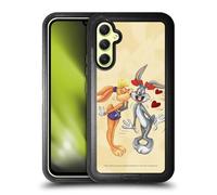 Head Case Designs Licenza Ufficiale Looney Tunes Bugs Bunny And Lola Bunny Stagione Custodia Antiurto Ultra Blindata Compatibile con Samsung Galaxy A34 5G