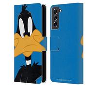 Head Case Designs Licenza Ufficiale Looney Tunes Daffy Duck Caratteri Custodia Portafoglio in Pelle Compatibile con Samsung Galaxy S21 Fe 5G