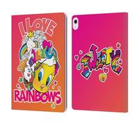 Head Case Designs Licenza Ufficiale Looney Tunes Io Amo L'arcobaleno Modelli Custodia Portafoglio in Pelle Compatibile con Apple iPad Air 13 2024/2025