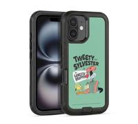 Head Case Designs Licenza Ufficiale Looney Tunes Tweety And Sylvester The Cat Stagione Custodia Antiurto Ultra Blindata compatibile con Apple iPhone 16