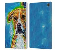 Head Case Designs Licenza Ufficiale Mad Dog Art Gallery Boxer Cane 5 Custodia Portafoglio in Pelle Compatibile con Amazon Fire Max 11 2023