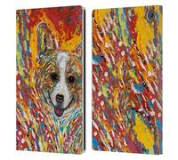 Head Case Designs Licenza Ufficiale Mad Dog Art Gallery Cane Corgi Cane 5 Custodia Portafoglio in Pelle Compatibile con Amazon Fire Max 11 2023