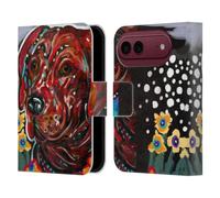 Head Case Designs Licenza Ufficiale Mad Dog Art Gallery Cioccolata Calda Cani Custodia Portafoglio in Pelle Compatibile con Apple iPhone Duo