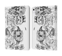 Head Case Designs Licenza Ufficiale Mad Dog Art Gallery Famiglia Cane Doodle Bianco - Neri Custodia Portafoglio in Pelle Compatibile con Apple iPad Air 13 2024/2025