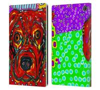 Head Case Designs Licenza Ufficiale Mad Dog Art Gallery Rosso Cani 2 Custodia Portafoglio in Pelle Compatibile con Amazon Fire Max 11 2023