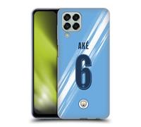 Head Case Designs Licenza Ufficiale Manchester City FC Nathan Aké 2025/26 Giocatori Divisa Casa 2° Gruppo Custodia in Gel [Grado Militare] Compatibile con Samsung Galaxy M33 (2022)