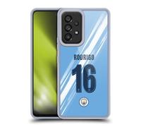 Head Case Designs Licenza Ufficiale Manchester City FC Rodrigo 2025/26 Giocatori Divisa Casa 2° Gruppo Custodia in Gel [Grado Militare] Compatibile con Samsung Galaxy A53 5G (2022)