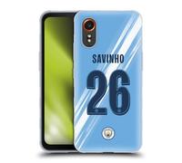 Head Case Designs Licenza Ufficiale Manchester City FC Savinho 2025/26 Giocatori Divisa Casa 2° Gruppo Custodia in Gel [Protezione di Grado Militare] Compatibile con Samsung Galaxy Xcover7 5G