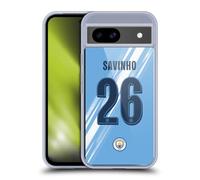 Head Case Designs Licenza Ufficiale Manchester City FC Savinho 2025/26 Players Home Kit 2nd Group Custodia in Gel [Grado Militare] Compatibile Con Google Pixel 8a E Con MagSafe