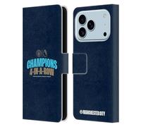 Head Case Designs Licenza Ufficiale Manchester City Man City FC 4 in Una Fila Scuro Campioni della Premier League 2024 Custodia Portafoglio in Pelle Compatibile con Apple iPhone 17 PRO