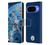 Head Case Designs Licenza Ufficiale Manchester City Man City FC Agüero Mural Collezione Di Graffiti Di Murwalls Custodia Portafoglio in Pelle Compatibile con Google Pixel 10