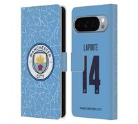 Head Case Designs Licenza Ufficiale Manchester City Man City FC Aymeric Laporte 2020/21 Giocatori Home Kit Gruppo 1 Custodia Portafoglio in Pelle Compatibile con Google Pixel 10 Pro XL