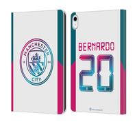 Head Case Designs Licenza Ufficiale Manchester City Man City FC Bernardo Silva 2021/22 Giocatori Away Kit Gruppo 1 Custodia Portafoglio in Pelle Compatibile con Apple iPad 10.9 2022/2025