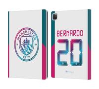 Head Case Designs Licenza Ufficiale Manchester City Man City FC Bernardo Silva 2021/22 Giocatori Away Kit Gruppo 1 Custodia Portafoglio in Pelle Compatibile con Apple iPad PRO 13 M4 2024