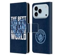 Head Case Designs Licenza Ufficiale Manchester City Man City FC Best Team Grafici Custodia Portafoglio in Pelle Compatibile con Apple iPhone 17 PRO
