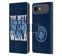 Head Case Designs Licenza Ufficiale Manchester City Man City FC Best Team Grafici Custodia Portafoglio in Pelle Compatibile con Apple iPhone 17 Air