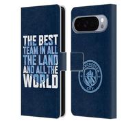 Head Case Designs Licenza Ufficiale Manchester City Man City FC Best Team Grafici Custodia Portafoglio in Pelle Compatibile con Google Pixel 10 Pro XL