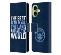 Head Case Designs Licenza Ufficiale Manchester City Man City FC Best Team Grafici Custodia Portafoglio in Pelle Compatibile con Apple iPhone 17