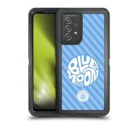 Head Case Designs Licenza Ufficiale Manchester City Man City FC Blue Moon Stripes Pattern Custodia Antiurto Ultra Blindata Compatibile con Galaxy A52 / A52s / 5G (2021)