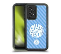 Head Case Designs Licenza Ufficiale Manchester City Man City FC Blue Moon Stripes Pattern Custodia Antiurto Ultra Blindata Compatibile con Galaxy A33 5G (2022)