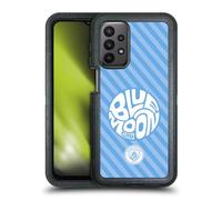 Head Case Designs Licenza Ufficiale Manchester City Man City FC Blue Moon Stripes Pattern Custodia Antiurto Ultra Blindata Compatibile con Samsung Galaxy A23 / 5G (2022)